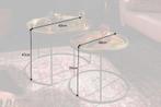 Set van 2 ronde salontafels ELEMENTS 65cm goud zwart metalen, Huis en Inrichting, Ophalen of Verzenden, Nieuw