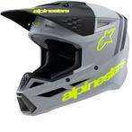 Alpinestars S-M3 Youth Radium Grijs Zwart Geel Fluo Mat, Motoren, Verzenden, Nieuw met kaartje, Offroadhelm, Overige merken