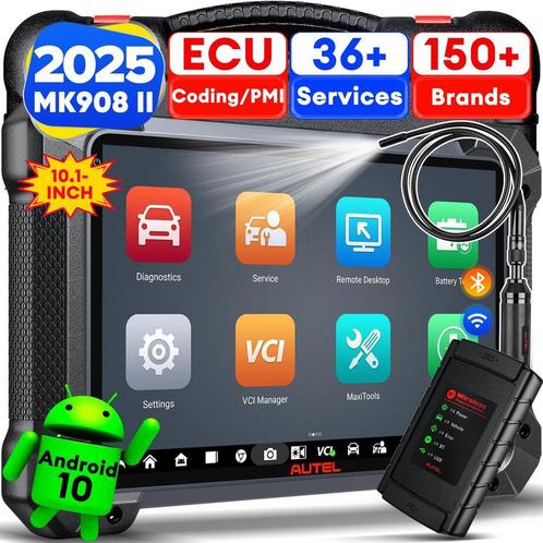 Autel Mk908 II 2025 Uitleesapparaat Bluetooth ECU Coderen, Auto-onderdelen, Elektronica en Kabels, Nieuw, Verzenden