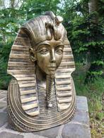 Beeld, sculpture of an Egyption pharaoh gold bronze - 70 cm