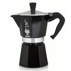 Bialetti Moka Express Zwart 3 kops (percolator), Afneembaar waterreservoir, Nieuw, Combi, 2 tot 4 kopjes