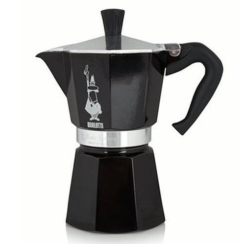 Bialetti Moka Express Zwart 3 kops (percolator), Witgoed en Apparatuur, Koffiezetapparaten, 2 tot 4 kopjes, Nieuw, Koffiebonen