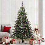 vidaXL Kunstkerstboom Groen 210 cm PVC en Metaal en Plastic, Diversen, Kerst, Verzenden, Nieuw