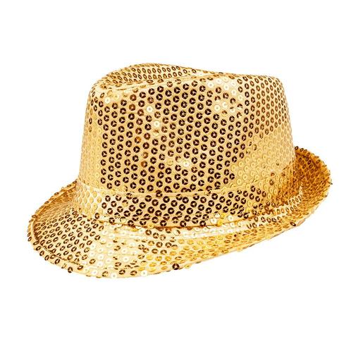 Gouden Hoed Glitter, Hobby en Vrije tijd, Feestartikelen, Nieuw, Verzenden