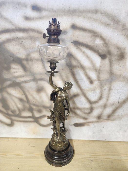 Mathurin Moreau (1822-1912) - Olielamp - Spelter, Metaal,, Antiek en Kunst, Antiek | Overige Antiek