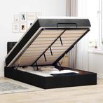 vidaXL Bed met matras 120x200 cm stof zwart, Huis en Inrichting, Slaapkamer | Bedden, Verzenden, Zwart, Nieuw, Twijfelaar