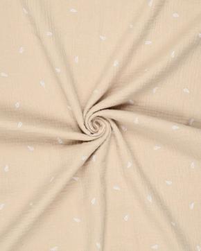 Double Gauze Katoen Korenaar Beige, Hobby en Vrije tijd, Stoffen en Lappen, Beige, Nieuw