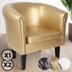 Chesterfield fauteuil - Goud - 67 x 72 x 60 cm, Huis en Inrichting, Stoelen, Verzenden, Nieuw