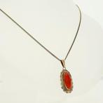 Ketting met hanger - 14 karaat Geel goud - Carneool