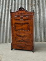 Kast - linnenkast, kast, vitrine - Mahonie, Eik - Bloem