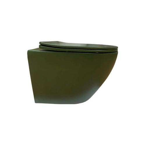 Sanico Napels toilet mat groen rimfree compleet, Doe-het-zelf en Verbouw, Sanitair, Toilet, Nieuw, Verzenden