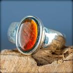 Natuurlijke Ammoliet Ring 925 Zilver 28,35 ct- 5.67 g, Verzamelen