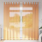 vidaXL Gordijnen met lus 2 st 140x225 cm oranje, Huis en Inrichting, Stoffering | Gordijnen en Lamellen, Verzenden, Nieuw