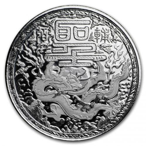 Kameroen Imperial Dragon 1 oz 2018 (25.000 oplage), Postzegels en Munten, Munten | Afrika, Losse munt, Zilver, Overige landen