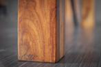 Massief houten eettafel PURE 135cm natuursteenafwerking, Huis en Inrichting, Tafels | Eettafels, Ophalen of Verzenden, Nieuw