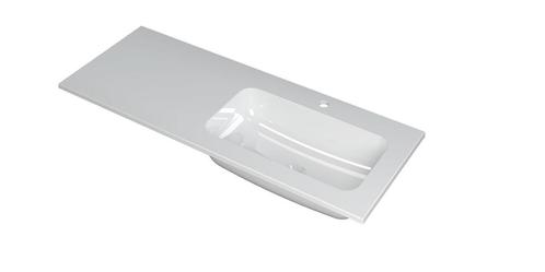 INK Wastafel Faktor polystone rechts met 1 kraangat 120 cm x, Doe-het-zelf en Verbouw, Sanitair, Overige typen, Nieuw, Ophalen of Verzenden