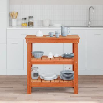 vidaXL Werkbank Wasbruin 78.5 x 50 x 80 cm Massief beschikbaar voor biedingen