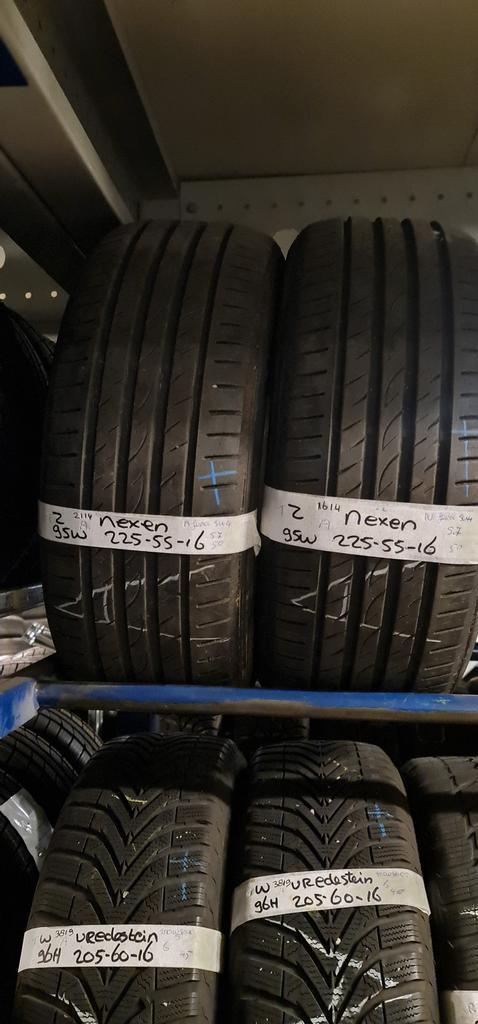 2x 225-55-16 Nexen Zomer 5.7mm €40 Per Band 225 55 16, Auto-onderdelen, Banden en Velgen, 16 inch, Zomerbanden, 225 mm, Personenwagen