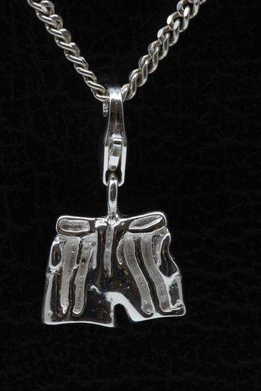 Zilveren Korte broek hanger en/of bedel, Sieraden, Tassen en Uiterlijk, Bedels, Verzenden