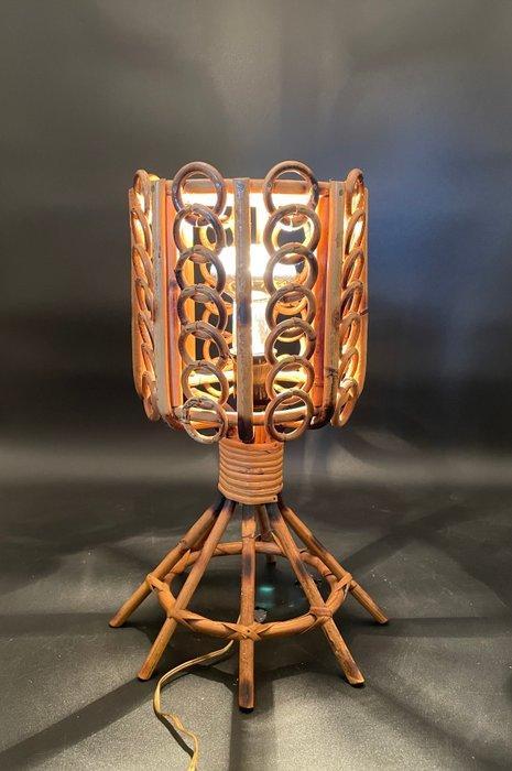 Lamp - Vintage lampen en rotan - Mid-century chic ontwerp -, Antiek en Kunst, Kunst | Designobjecten