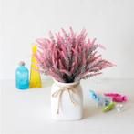 Kunst Boeket met Vaas - Lavendel Plastic Bloemen Luxe, Huis en Inrichting, Woonaccessoires | Kunstplanten en Kunstbloemen, Verzenden