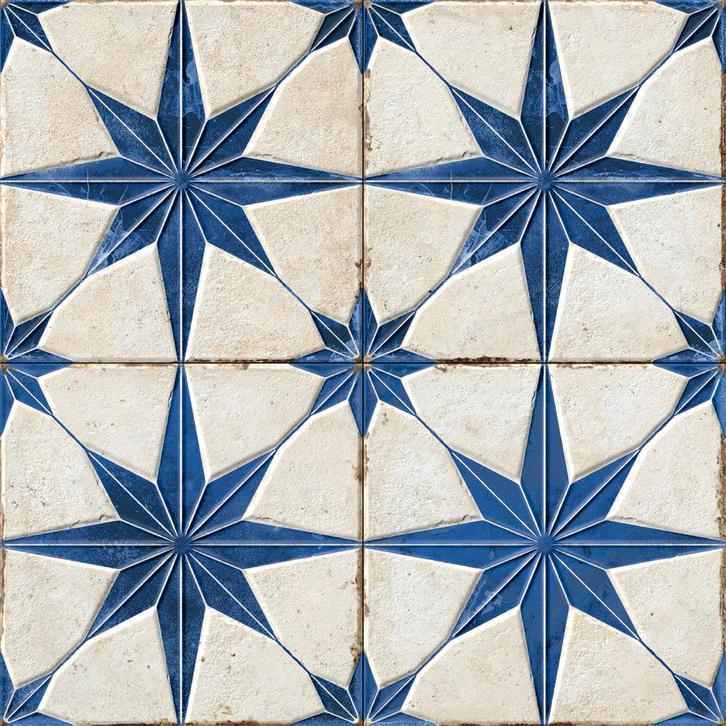 Vloertegel / wandtegel starlight blauw 22.3x22.3, Doe-het-zelf en Verbouw, Tegels, Vloertegels, Nieuw, 10 m² of meer, Keramiek