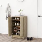 vidaXL Schoenenkast 60x35x92 cm bewerkt hout sonoma, Huis en Inrichting, Verzenden, Nieuw