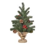 Kerstboom 50 Cm Kunstspar Met 55 Takken, 4 Rode Bessen &amp;, Tuin en Terras, Haardhout, Verzenden