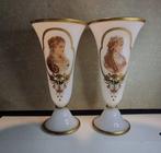 Vaas (2) - Vetro Opalino - Paar Franse vazen, Antiek en Kunst