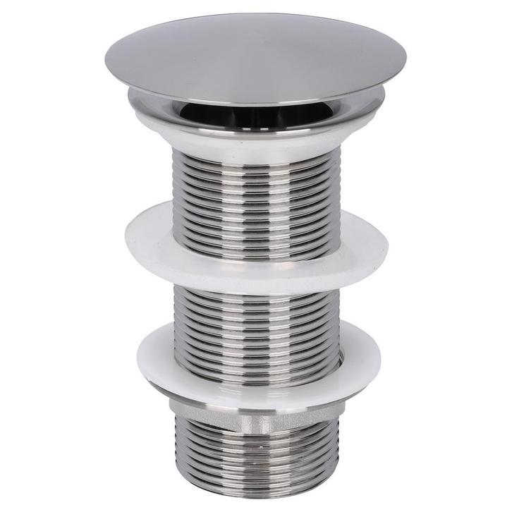 Wastafel Afvoerplug Differnz Always Open 10 cm Mat Chroom, Doe-het-zelf en Verbouw, Buizen en Afvoer, Overige typen, Nieuw, Ophalen of Verzenden