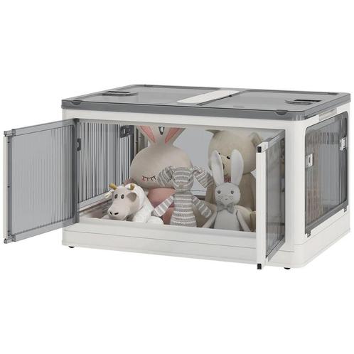 TRUUSK Opbergbox 99L Stapelbare Kist Met Wielen Opvouwbaar 5, Huis en Inrichting, Woonaccessoires | Kisten, Nieuw, Verzenden