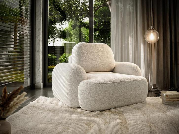 Fauteuil Morris Teddy stof, Huis en Inrichting, Fauteuils, Nieuw, Verzenden