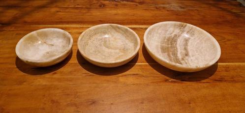 Onyx Natuurstenen Schalenset van Drie | 30, 25 en 20 cm, Doe-het-zelf en Verbouw, Sanitair, Nieuw, Verzenden