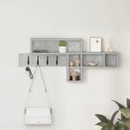 vidaXL Wandgemonteerde kapstok met plank Betongrijs 100 x 12, Verzenden, Nieuw