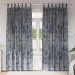 vidaXL Velvet Gordijnen 2 pcs Zilvergrijs 225 x 140 cm, Huis en Inrichting, Stoffering | Gordijnen en Lamellen, Verzenden, Nieuw