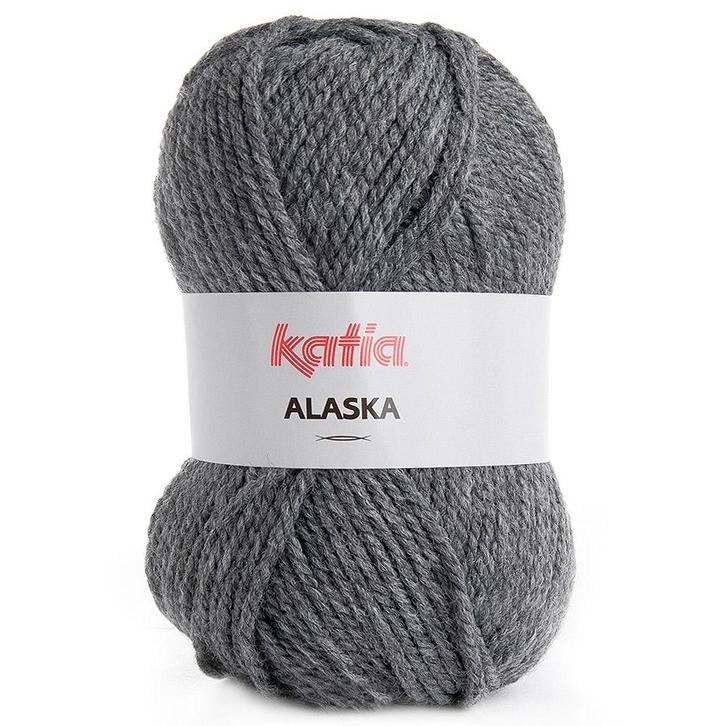 Katia Alaska - 10 donkergrijs - Acryl Garen, Hobby en Vrije tijd, Breien en Haken, Ophalen of Verzenden