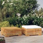 vidaXL 2-delige Loungeset massief teakhout, Verzenden, Nieuw, Teakhout, Loungeset