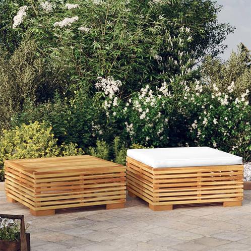 vidaXL 2-delige Loungeset massief teakhout, Tuin en Terras, Tuinsets en Loungesets, Loungeset, Nieuw, Teakhout, Verzenden