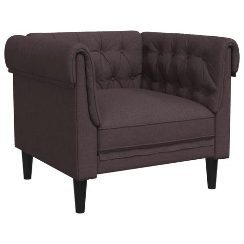 Donkerbruine Chesterfield Fauteuil - 53% Korting - Retour..., Huis en Inrichting, Fauteuils, 75 tot 100 cm, 75 tot 100 cm, Nieuw
