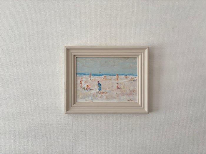 Cor Schaap (1968) - Sfeervol strandgezicht, Antiek en Kunst, Kunst | Schilderijen | Klassiek