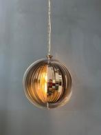 Chrome Moon Spiral Hanging Lamp in Style of Henri Mathieu an, Huis en Inrichting, Lampen | Hanglampen, Ophalen of Verzenden, Nieuw