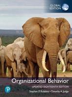 Organizational Behavior  Updated 18e  Global Edition, Verzenden, Nieuw