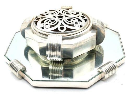 Jardinière - .833 zilver - Jardinière Deco, Antiek en Kunst, Antiek | Goud en Zilver