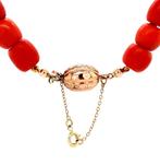 Bloedkoraal collier met gouden sluiting 47 cm 14 krt, Sieraden, Tassen en Uiterlijk, Kettingen, Ophalen of Verzenden, Nieuw