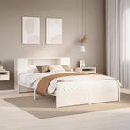 vidaXL Bed met boekenkast zonder matras grenenhout wit, Huis en Inrichting, Slaapkamer | Bedden, Verzenden, Wit, 200 cm, 160 cm