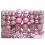 vidaXL 111-delige Kerstballenset polystyreen roze, Verzenden, Nieuw