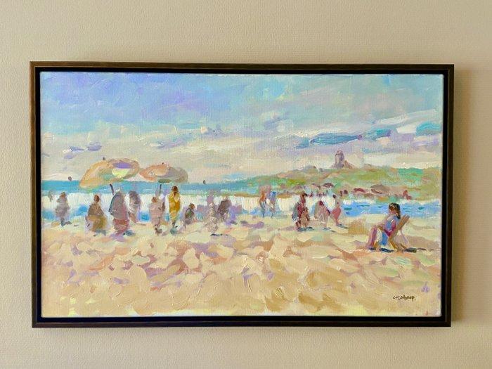Cor Schaap (1968) - Strandgezicht, Antiek en Kunst, Kunst | Schilderijen | Klassiek