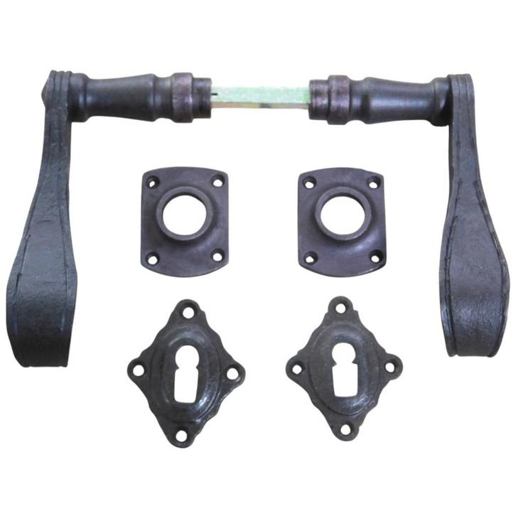 Hand gesmede deur set - smeedijzer - robuust- kamer, Doe-het-zelf en Verbouw, Hang- en Sluitwerk, Ophalen of Verzenden