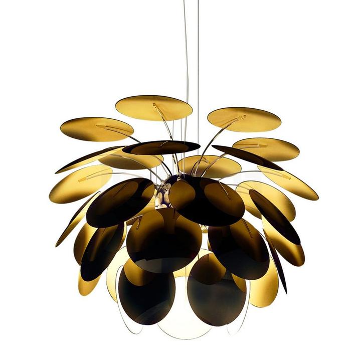 Marset Discocø³ Hanglamp, zwart/goud - ø¸88 cm (Hanglamp, Huis en Inrichting, Lampen | Hanglampen, Nieuw, Verzenden