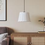 vidaXL Plafondlampenkap Ø30x20 cm wicker wit, Huis en Inrichting, Lampen | Lampenkappen, Verzenden, Nieuw, Wit